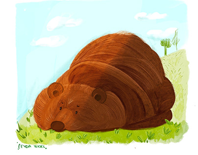 Chubby bear illustration