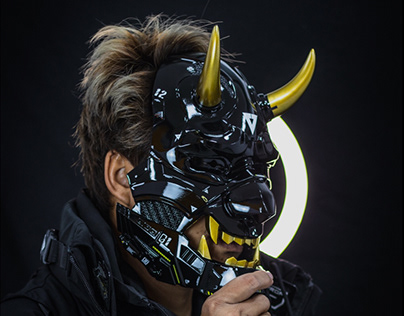 Cyber Oni mask by PUTTYSTUDIO x MBOX