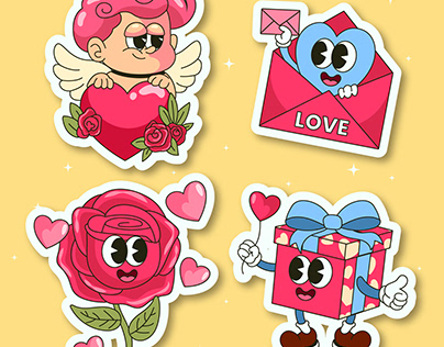 Valentine's day stickers