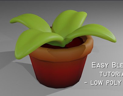 Easy Blender tutorial for modeling and texturing plant