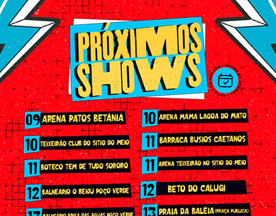 Project thumbnail - FLYER PROXIMOS SHOWS FORROZÃO WR