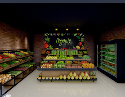 Organic fruits n veggies section