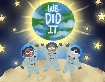 "We did it!" Apollo 11 poster