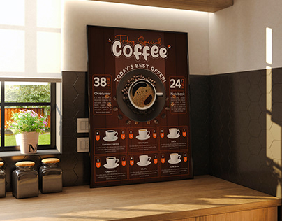 Coffee Cafe Shop Digital Menu Board Design