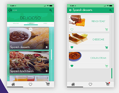 Delicioso restaurant app designe