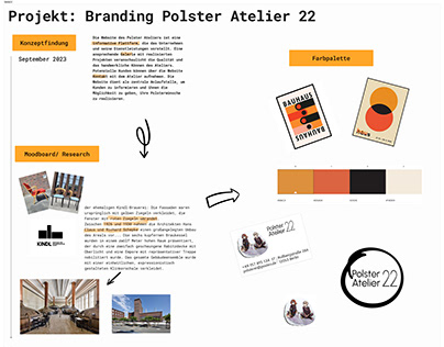 Branding für das Polster Atelier 22/ Webseite