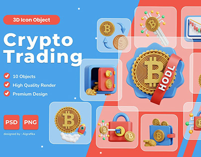 Crypto Trading 3D Icon