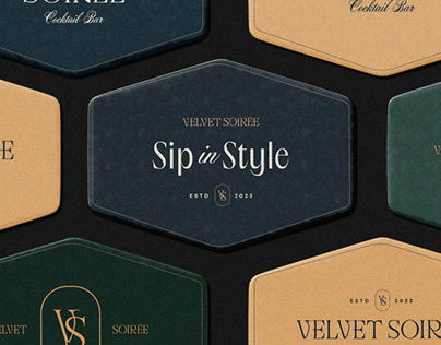 Velvet Soirée - Cocktail Bar Brand Identity Design