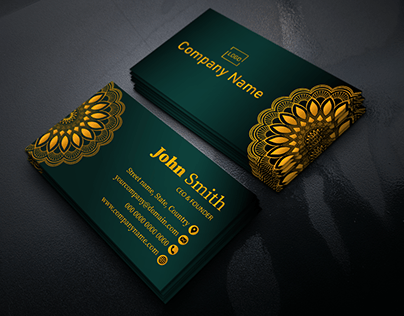 Luxury Golden Color Business Card Design