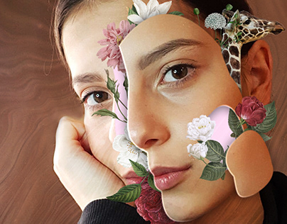 Face Flowers - Digital Collage