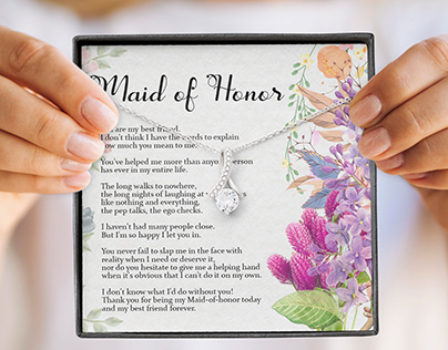 Maid of Honor Gifts for Wedding Card