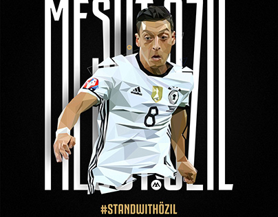 Stand With Ozil - Say No to Racism / Lowpoly Art
