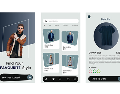mobile app desigin for cloth's app