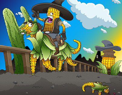 Ilustración: Elote vaquero / Cowboy corn