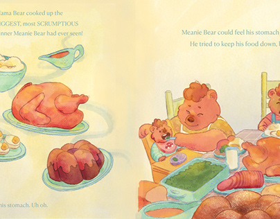 “Meanie Bear” picture book spread