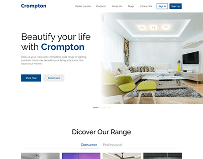 Project thumbnail - Crompton Landing Page - Redesign
