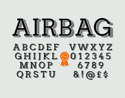 Slab Serif font Airbag Hipster