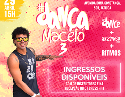 Cartaz "#DançaMaceió3 - Ingressos Disponíveis"