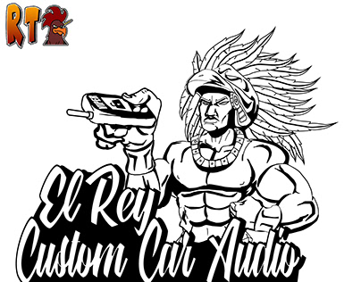 El Rey Custom Car Audio Stencil Logo