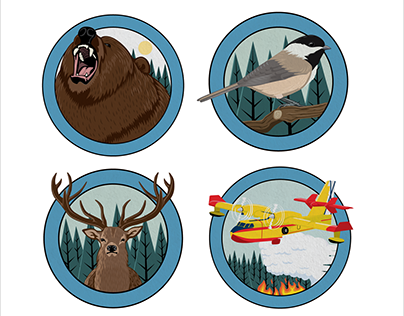 Outdoor game badges