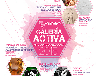 Poster anual/Galería Activa/ Balmaceda Arte Joven