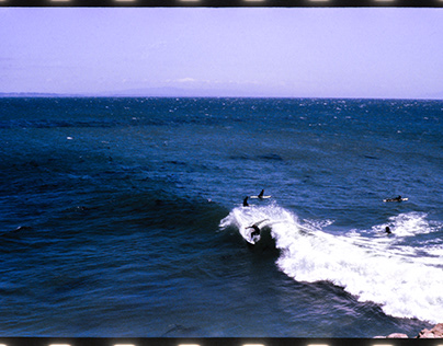 Surfers in Santa Cruz CA