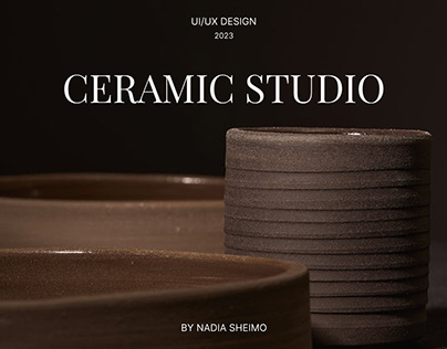 Landing page for ceramic studio