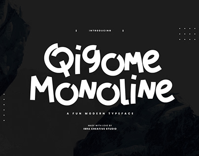 Qigome Monoline – A Fun Modern Typeface