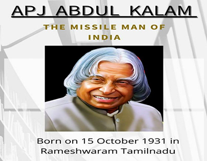 APJ ABDUL KALAM THE MISSILE MAN OF INDIA
