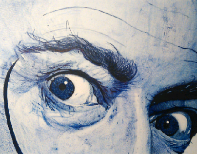 Eyes Blue Pen