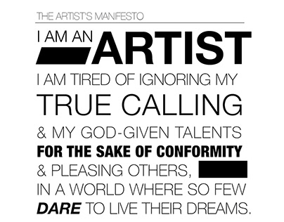 The Artist's Manifesto (2020-2019)