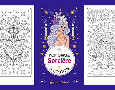 Illustrations Oracle à colorier sorcière
