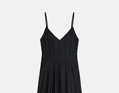 Pleated and lace dress for Zara Woman SS20