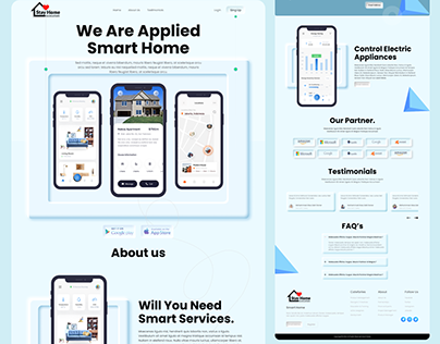 mobile app real estate landing page.