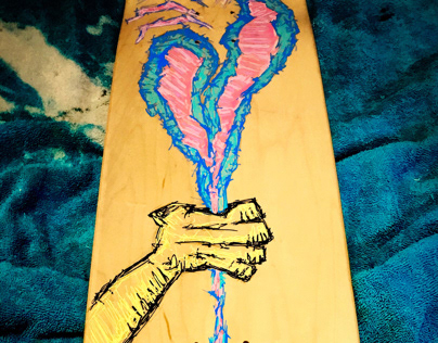 Original Art on Blank Skateboard Decks