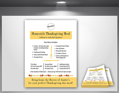 Thanksgiving meal Flyer