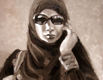Oil Sketch - Egyptian Woman with Attitude