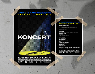 Projekt plakatu koncertu "Ukraina nade wszystko"