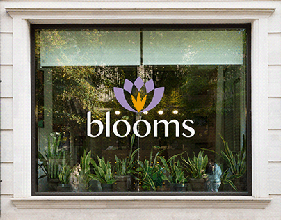 Blooms - floristry studio. Logo design