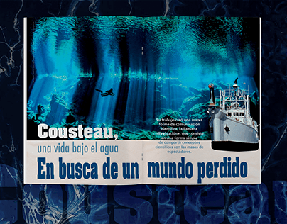Maquetación de reportaje Cousteau