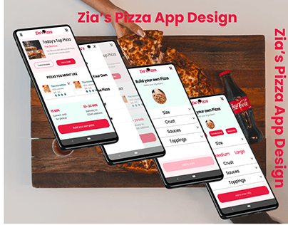 Zia’s Pizza App Design | UX/UI Design | Figma