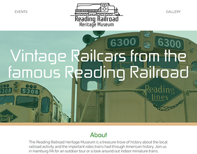 Reading Railroad Heritage Museum Website Redesign