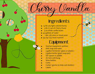 "Simple Cherry Vanilla Melomel Meade" Infographic