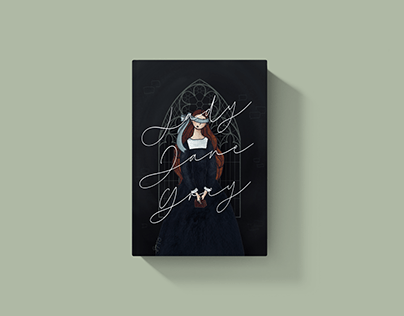 Lady Jane Grey Character Illustration Book Cover Design