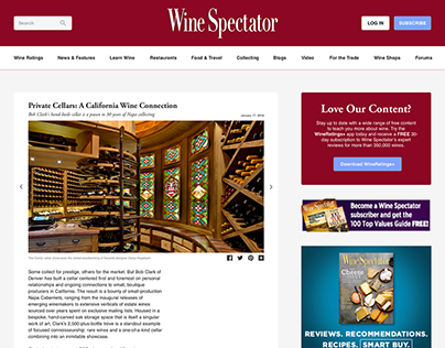 Wine Spectator Blog Post Redesign