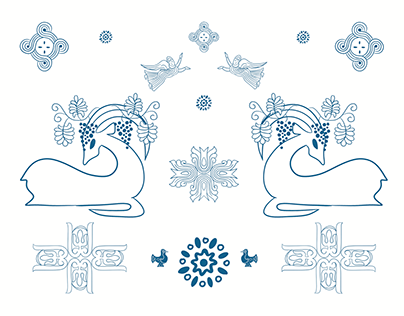 Georgian ornaments patterns