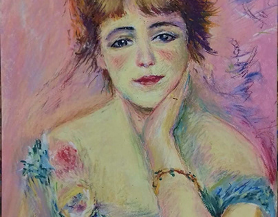 a copy of the work P. A. Renoir portrait of J. Samary