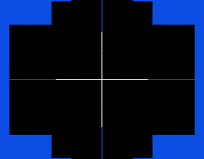 Dessin numérique géométrique abstrait noir et bleu