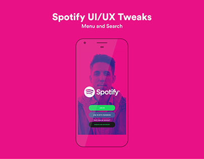Spotify Menu and Search UI/UX Redesign
