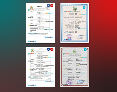 Djibouti certificate templates